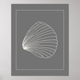 Hamptons Style Clam Shell  Poster