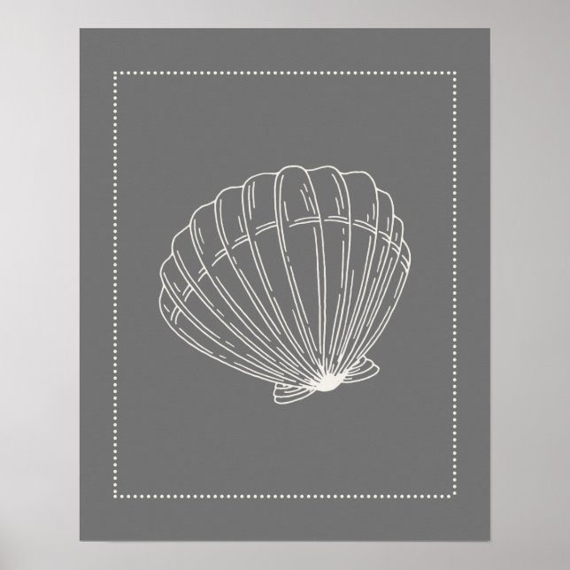 Hamptons Style Lion’s Paw Shell Poster (Front)