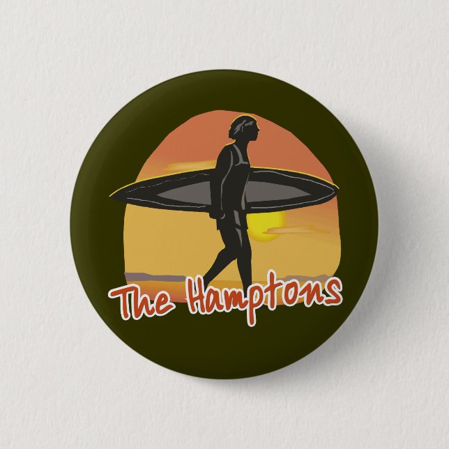 Hamptons Surf 6 Cm Round Badge (Front)