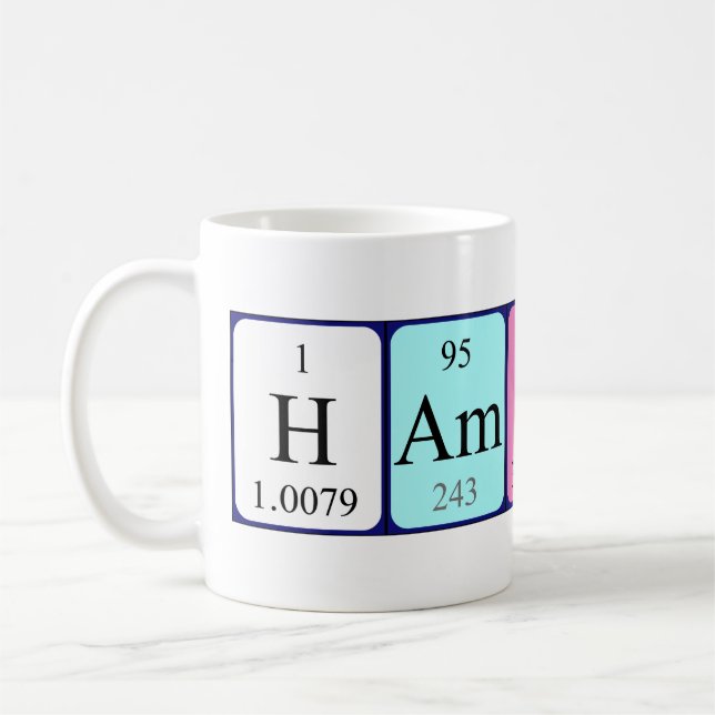 Hampus periodic table name mug (Left)