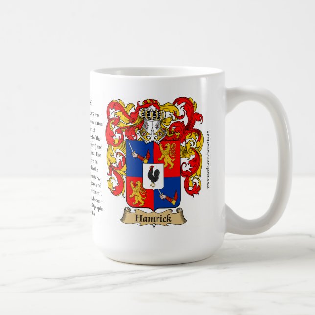 Hamrick, the Origin, the Meaning and the Crest Coffee Mug (Right)