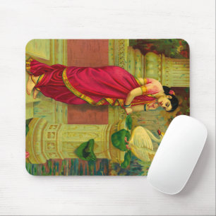 Hamsa and Damayanti by Raja Ravi Varma Mouse Pad