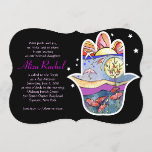 HAMSA BEAUTY Bat Mitzvah Invitation