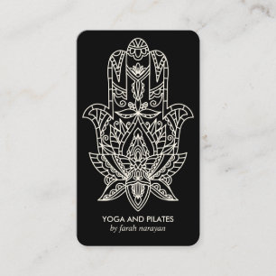 Hamsa   Black Wellness spa massage yoga holistic Business Card
