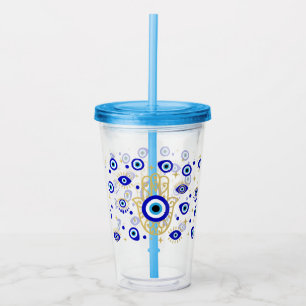Hamsa Evil Eye Acrylic Tumbler