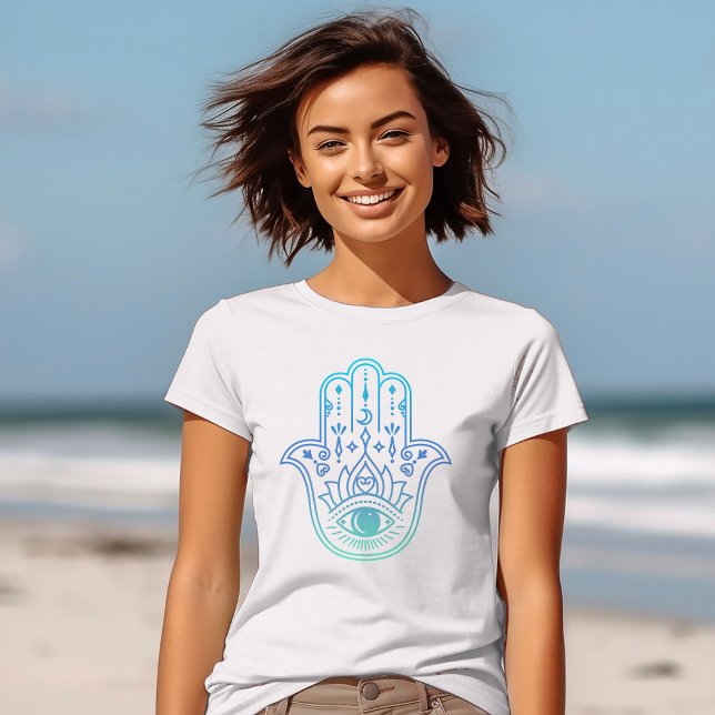 Hamsa Eye or Hand of Fatima Evil Eye Protection T-Shirt (Creator Uploaded)
