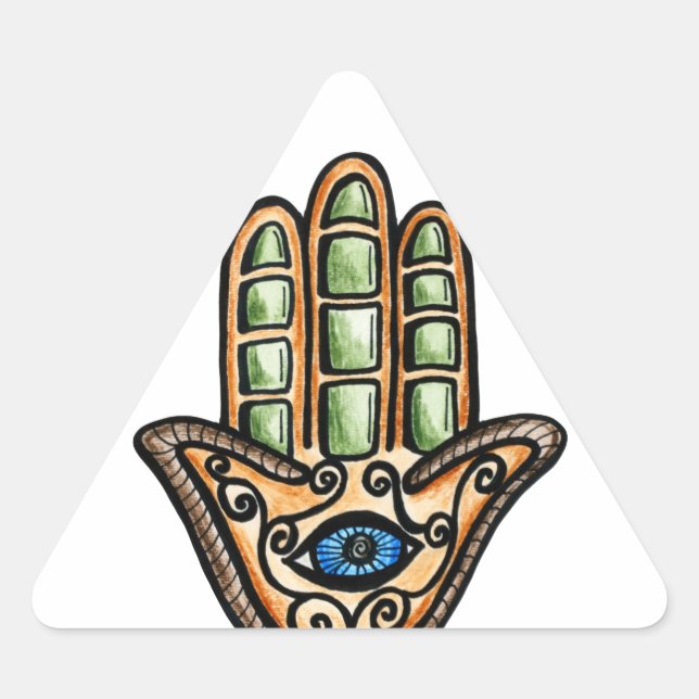 Hamsa Eye Triangle Sticker (Front)