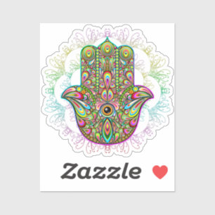 Hamsa Fatma Hand Psychedelic Art