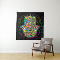 Hamsa Fatma Hand Psychedelic Art