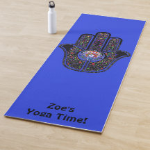 Hamsa for good vibes Your Name Yoga Mat