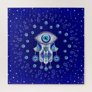 Hamsa Hand -Evil Eye Amulet Jigsaw Puzzle