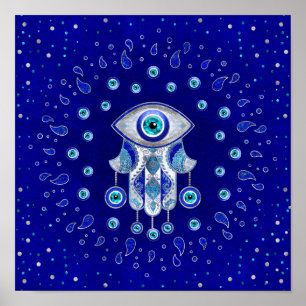Hamsa Hand -Evil Eye Amulet Poster