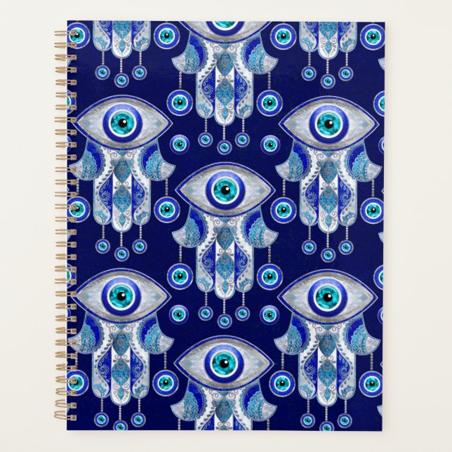 Hamsa Hand -Evil Eye Pattern Planner (Front)