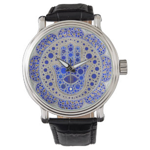 Hamsa Hand -Hand of Fatima on Mother of Pearl Watch