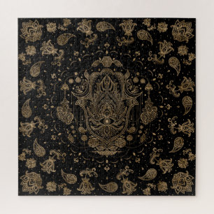 Hamsa Hand -Hand of Fatima Ornament Jigsaw Puzzle
