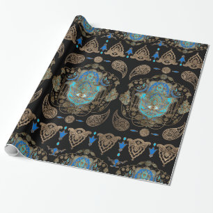 Hamsa Hand -Hand of Fatima Ornament Wrapping Paper