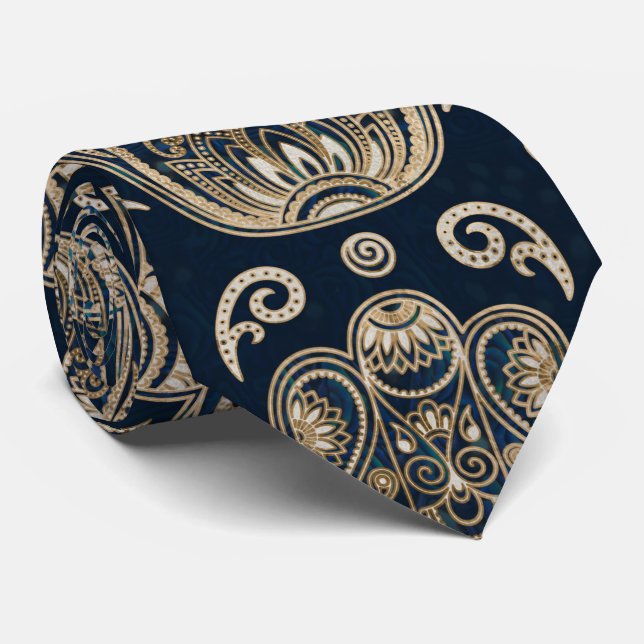Hamsa Hand -Hand of Fatima Pattern Tie (Rolled)
