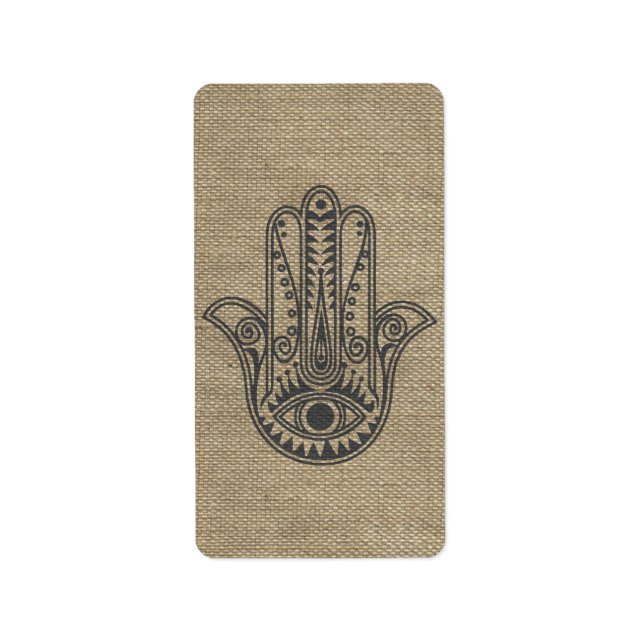 HAMSA Hand of Fatima symbol amulet Label (Front)