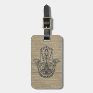 HAMSA Hand of Fatima symbol amulet Luggage Tag