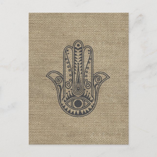 HAMSA Hand of Fatima symbol amulet Postcard (Front)