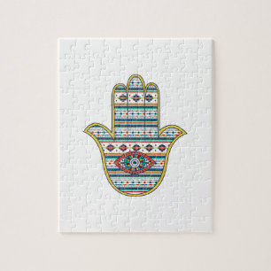 HAMSA Hand of Fatima Symbol Jigsaw Puzzle