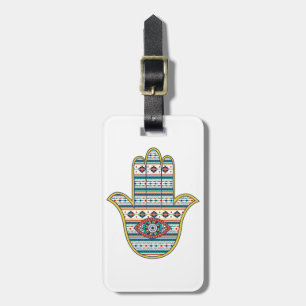 HAMSA Hand of Fatima Symbol Luggage Tag