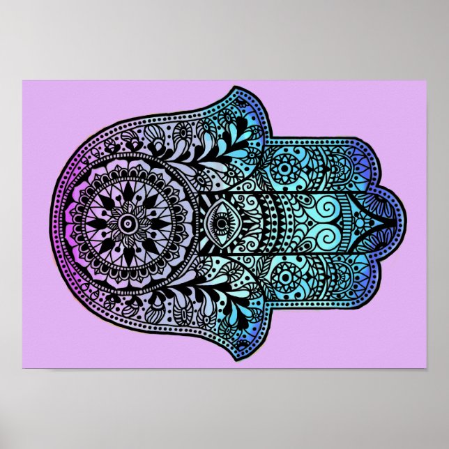 Hamsa Hand Ombre Print (Front)