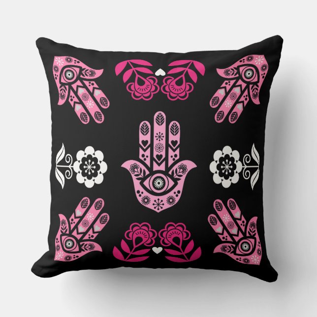 Hamsa Hand Protection Art Cushion (Front)