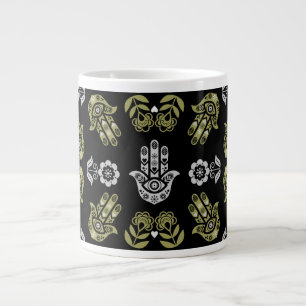 Hamsa Hand Protection Art Large Coffee Mug