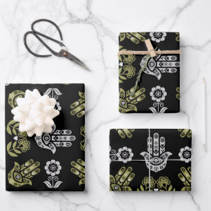 Hamsa Hand Protection Art Wrapping Paper Sheet