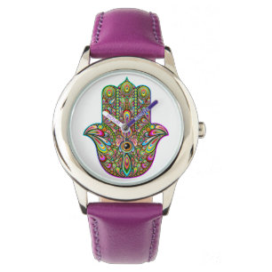 Hamsa Hand Psychedelic Kid's Stainless Steel Watch