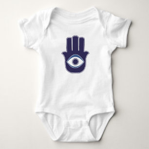 Hamsa Hand – Symbol of Protection and Good Fortune Baby Bodysuit
