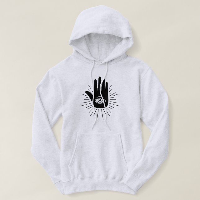 Hamsa Hand Third Eye Soul Enlightenment Pineal Hoodie (Design Front)