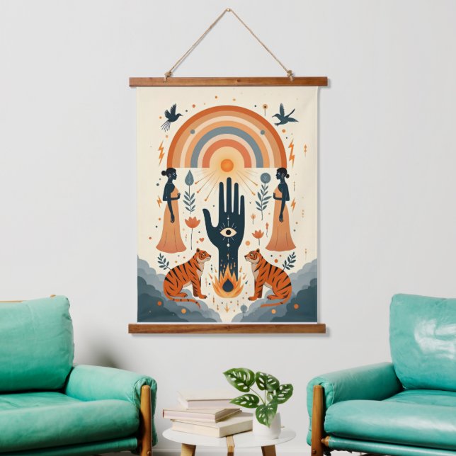 Hamsa Hand with Evil Eye – Protective and Stylish  Hanging Tapestry (Living Room)