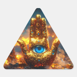 HAMSA HAND - ZEN BUDDHISM TRIANGLE STICKER