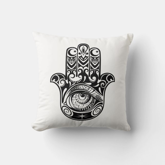 Hamsa Hand Zendoodle Cushion (Front)