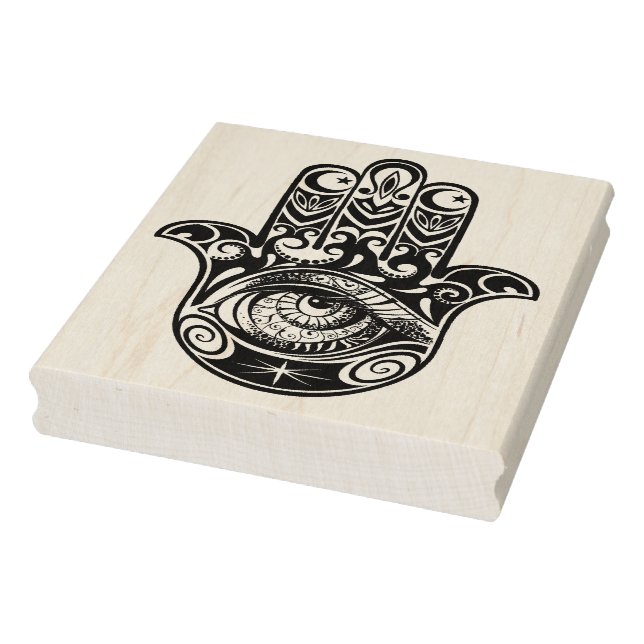 Hamsa Hand Zendoodle Rubber Stamp (Stamp)