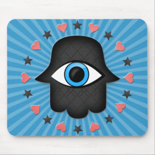 hamsa khamsa Eye in hand of the goddess Mouse Pad