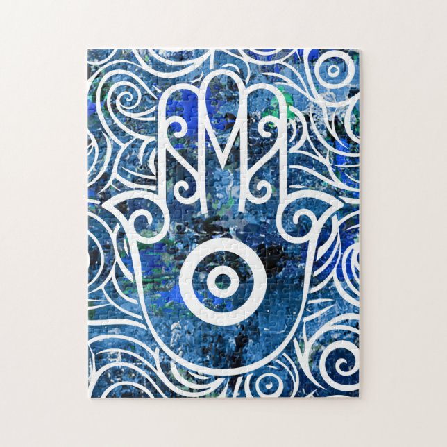 Hamsa Swirls Jigsaw Puzzle (Vertical)