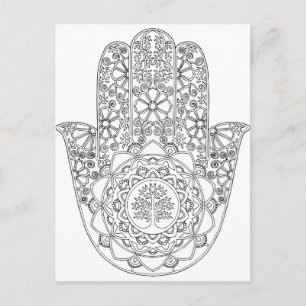 Hamsa Tree of Life Postcard