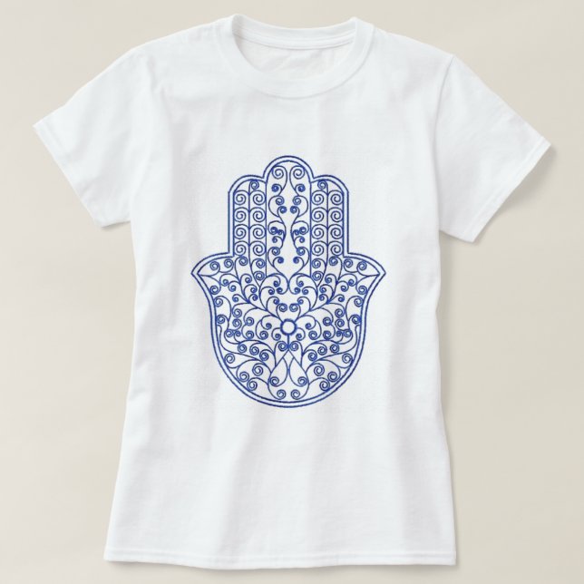 hamsa*tunis*morocco*henna*blue T-Shirt (Design Front)