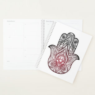 Hamsa with boho pattern  planner