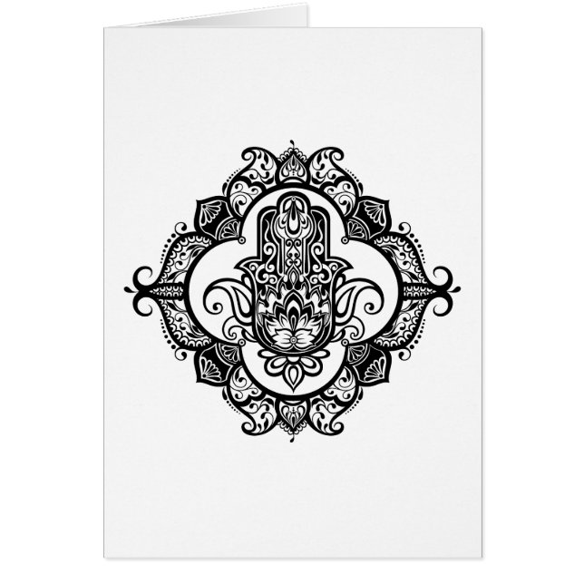 Hamsa With Ethnic Ornaments Doodle (Front)