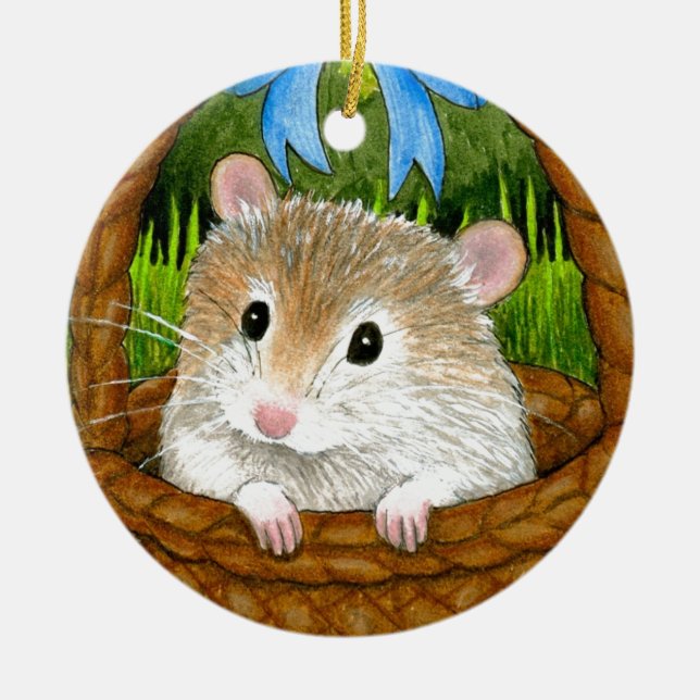 Hamster 14 ceramic tree decoration (Front)
