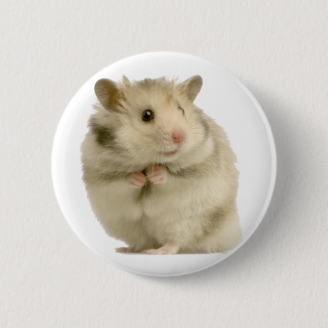 Hamster 6 Cm Round Badge (Front)