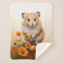 Hamster Amongst Orange Flowers