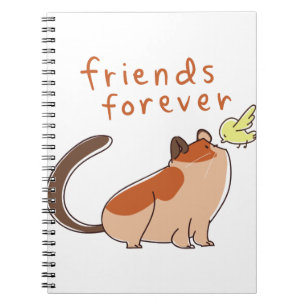Hamster and Bird Best Friend Notebook