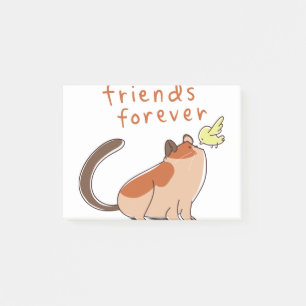 Hamster and Bird Best Friend Post-it Notes