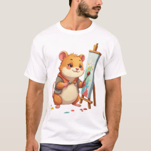 Hamster Artist – Creative TinyFur T-Shirt
