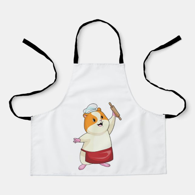 Hamster as Baker with Rolling pin Apron (Front)